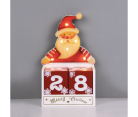 ACA LIGHTING X0561108 LED WOODEN SANTA CALENDAR 0,36W 3000K 2 x AAA