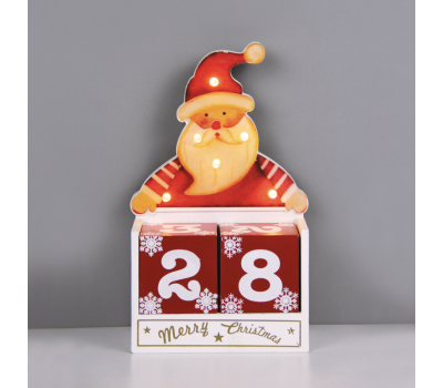 LED коледна декорация ACA LIGHTING X0561108 LED WOODEN SANTA CALENDAR 0,36W 3000K 2 x AAA