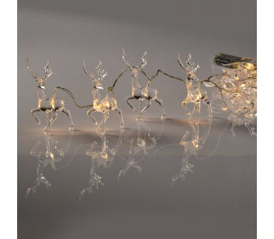 LED светещ гирлянд ACA LIGHTING X061011223 0,45W 3000K 1350mm 3 x AA ACRYLIC REINDEER DECORATIVE STRING LIGHT