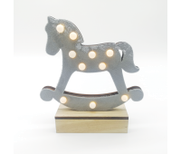 ACA LIGHTING X061011239 LED WOODEN GREY HORSE 0,45W 3000K 2 x AA