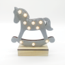 LED коледна декорация ACA LIGHTING X061011239 LED WOODEN GREY HORSE 0,45W 3000K 2 x AA