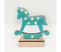 ACA LIGHTING X061011241 LED WOODEN BLUE HORSE 0,45W 3000K 2 x AA