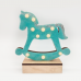 LED коледна декорация ACA LIGHTING X061011241 LED WOODEN BLUE HORSE 0,45W 3000K 2 x AA