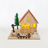 LED коледна декорация ACA LIGHTING X06116243 LED PLYWOOD CHRISTMAS HOUSE 0,045W 3000K 3 x LR44 3V