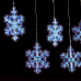 ACA LIGHTING X0612024203 2W 12000K 3000mm LED STRING PLASTIC SNOWFLAKES ICICLE LIGHTS IP44