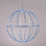 ACA LIGHTING X0614464226 3W BLUE COLOUR LED STEADY 3D SILVER METAL BALL STRING LIGHTS MOTIFS WITH COPPER WIRE IP44