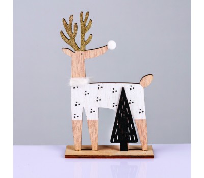 ACA LIGHTING X061966 WOODEN DEAR WITH TREE
