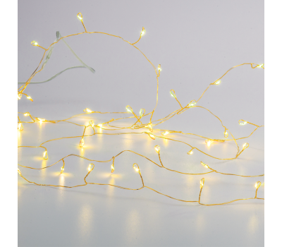 LED светещ гирлянд ACA LIGHTING X063001377 6W 3000K 3000mm CLUSTER LED STRING LIGHTS WITH GOLD COPPER WIRE IP44