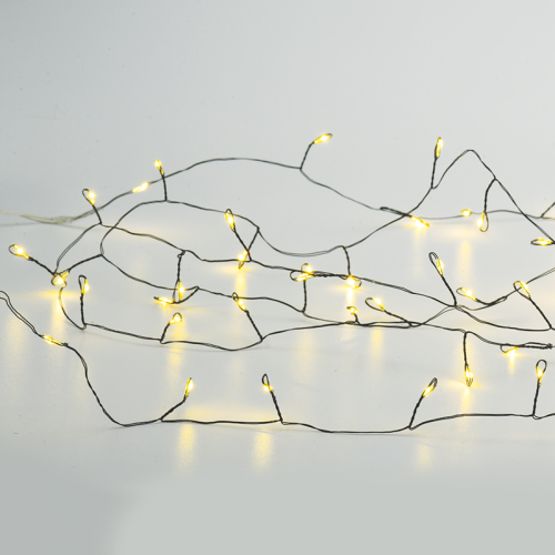 ACA LIGHTING X063001477 6W 3000K 3000mm CLUSTER LED STRING LIGHTS WITH BLACK COPPER WIRE IP44