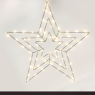 LED коледна декорация ACA LIGHTING X067014225 1.8W 2700K LED STEADY SILVER THREE METAL STAR STRING LIGHTS MOTIFS WITH COPPER WIRE IP44