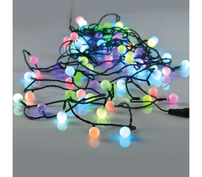 ACA LIGHTING X068034101 0,9W RGB 8000mm LED DECORATIVE WHITE BALL STRING LIGHTS IP44