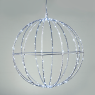 ACA LIGHTING X069624226 2.7W 12000K LED STEADY 3D SILVER METAL BALL STRING LIGHTS MOTIFS WITH COPPER WIRE IP44