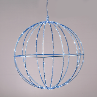 LED коледна декорация ACA LIGHTING X069664226 2.7W BLUE COLOUR LED STEADY 3D SILVER METAL BALL STRING LIGHTS MOTIFS WITH COPPER WIRE IP44