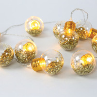 LED светещ гирлянд ACA LIGHTING X07101137 0,6W 3000K 1350mm 2 x AA GOLD GLASS BULB DECORATIVE STRING LIGHT