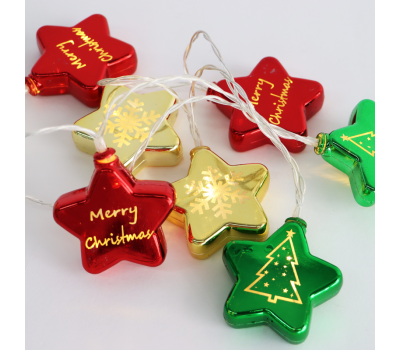 LED светещ гирлянд ACA LIGHTING X07101163 0,6W 3000K 1350mm 2 x AA PLASTIC XMAS STAR DECORATIVE STRING LIGHT
