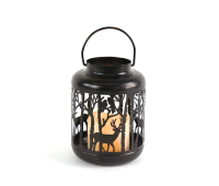 ACA LIGHTING X0711107 LED METAL LANTERN REINDEER WITH CANDLE 0.02W 3000K 3 x AAA IP44