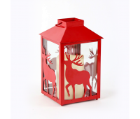 ACA LIGHTING X0711108 LED METAL LANTERN REINDEER WITH CANDLE 0.06W 3000K 3 x AAA IP44