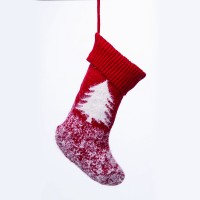 ACA LIGHTING X071276 RED WOVEN XMAS STOCKING TREE