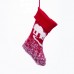 Коледна декорация ACA LIGHTING X071277 RED WOVEN XMAS STOCKING HOUSE