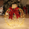 ACA LIGHTING X0712814102 3.6W 2700K LED FLASHING 3D METAL GLITTERY BALL WITH BOW STRING LIGHTS WITH COPPER WIRE IP44
