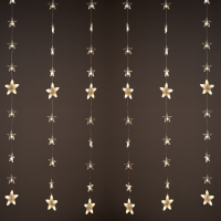 ACA LIGHTING X071441492 3.6W 2700K 1500mm LED STEADY PLASTIC STARS CURTAIN LIGHTS WITH TRANSPARENT CABLE IP44