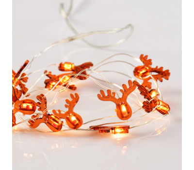 LED светещ гирлянд ACA LIGHTING X07151104 0.9W 3000K 1400mm 2 x AA ACRYLIC REINDEER STRING LIGHT WITH COPPER WIRE