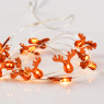 ACA LIGHTING X07151104 0.9W 3000K 1400mm 2 x AA ACRYLIC REINDEER STRING LIGHT WITH COPPER WIRE