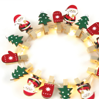 LED светещ гирлянд ACA LIGHTING X07161105 0.96W 3000K 1500mm 3 x AA SANTA & TREES & GLOVES CLIPS STRING LIGHT WITH COPPER WIRE