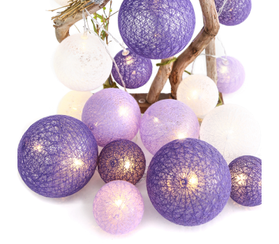 LED светещ гирлянд ACA LIGHTING X07201159 1.2W 3000K 2850mm 3 x AA WOVEN BALLS DECORATIVE STRING LIGHT