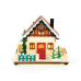 LED коледна декорация ACA LIGHTING X0721758 LED PLYWOOD HOUSE 0,12W 3000K 1 x CR2032 3V