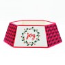 ACA LIGHTING X072585 RED HEXAGONAL XMAS TREE COLLAR