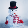 ACA LIGHTING X07402166 LED STEADY 2.4W 12000K 3 x AA 3D METAL & TINSEL FABRIC SNOWMAN IP44