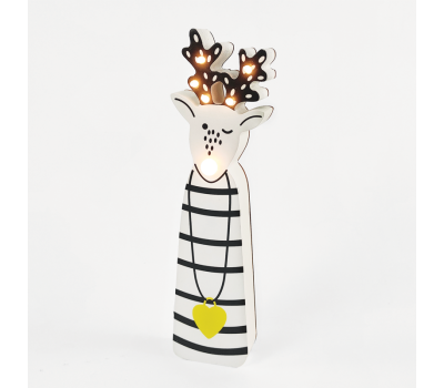 ACA LIGHTING X0761155 LED WOODEN REINDEER 0,36W 3000K 2 x AAA