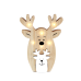 ACA LIGHTING X0761156 LED WOODEN REINDEERS 0,36W 3000K 2 x AAA