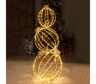 LED коледна декорация ACA LIGHTING X076414105 6W 2700K LED FLASHING 3D METAL BALLS STRING LIGHTS WITH COPPER WIRE IP44