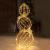 LED коледна декорация ACA LIGHTING X076414105 6W 2700K LED FLASHING 3D METAL BALLS STRING LIGHTS WITH COPPER WIRE IP44