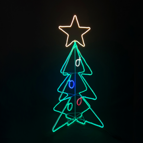 ACA LIGHTING X081000359 60W MULTICOLOUR LED STEADY 3D METAL NEON FOLDABLE TREE IP65