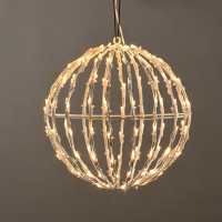 LED коледна декорация ACA LIGHTING X081001413 2.7W 2700K LED STEADY 3D METAL BALL STRING LIGHTS MOTIFS IP44