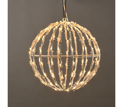 LED коледна декорация ACA LIGHTING X081001413 2.7W 2700K LED STEADY 3D METAL BALL STRING LIGHTS MOTIFS IP44