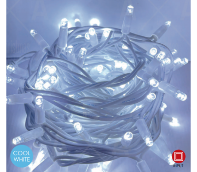 LED светещ гирлянд ACA LIGHTING X081002414 6,8W 12000K 10000mm LED STRING LIGHT WITH WHITE RUBBER CABLE IP65