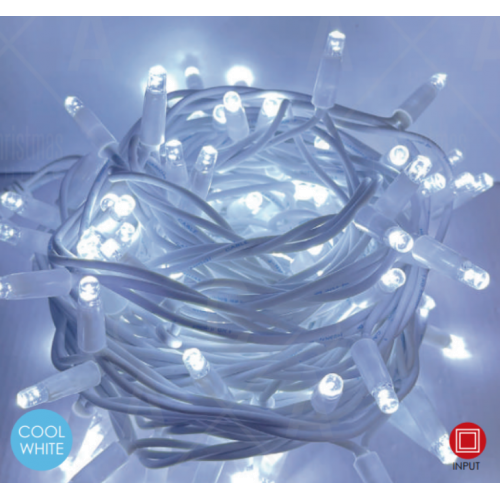 LED светещ гирлянд ACA LIGHTING X081002414 6,8W 12000K 10000mm LED STRING LIGHT WITH WHITE RUBBER CABLE IP65