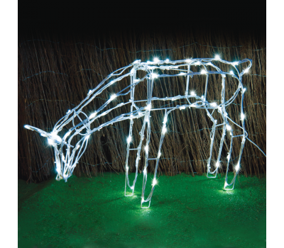 ACA LIGHTING X0810024242 42W 12000K LED STRING LIGHTS 3D METAL FEEDING REINDEER WITH 8 PROGRAMS IP44