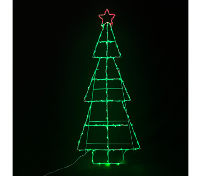 LED коледна декорация ACA LIGHTING X08100349 5.8W RED, GREEN COLOUR LED STEADY STRING LIGHTS METAL CHRISTMAS TREE IP44