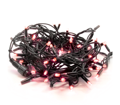 LED светещ гирлянд ACA LIGHTING X08100431 6,8W ЧЕРВЕН ЦВЯТ 10000mm LED STRING FLASHING RED LIGHT WITH BLACK RUBBER CABLE IP44