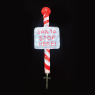LED коледна декорация ACA LIGHTING X0812022232 12W 12000К LED STEADY 3D ACRYLIC SIGN “SANTA STOP HERE” IP44
