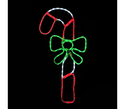ACA LIGHTING X081203528 21W MULTICOLOUR LED STEADY METAL PENDANT CANDY CANE WITH BOW IP65