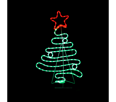 ACA LIGHTING X081324519N 24.6W RED, GREEN COLOUR LED STEADY METAL CHRISTMAS TREE IP65
