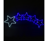 ACA LIGHTING X081441620 25W 12000K COOL WHITE & BLUE COLOUR LED FLASHING METAL 5 STARS IP65