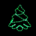 LED коледна декорация ACA LIGHTING X0818519 12,3W GREEN COLOUR LED STEADY METAL TREE IP44