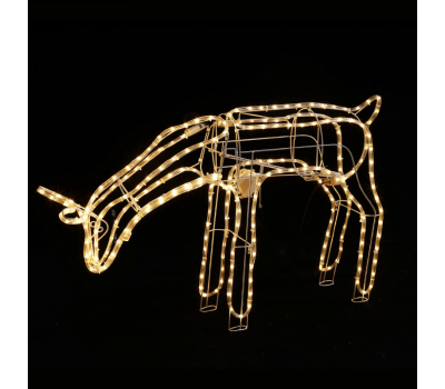 LED коледна декорация ACA LIGHTING X08240124 42W 2700K LED STEADY 3D METAL STANDING REINDEER WITH MOTOR ROPE LIGHT IP65